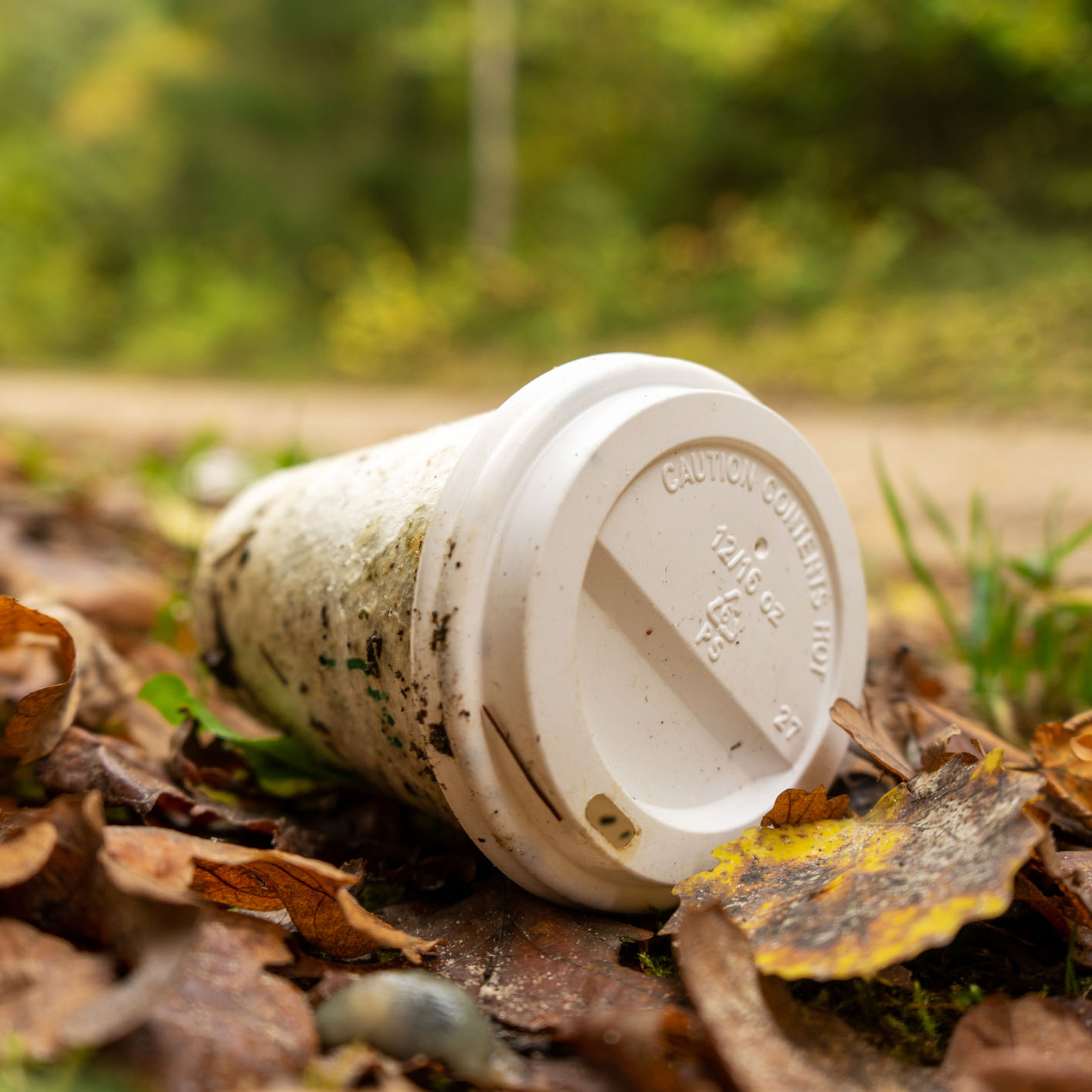 Coffee cup litter